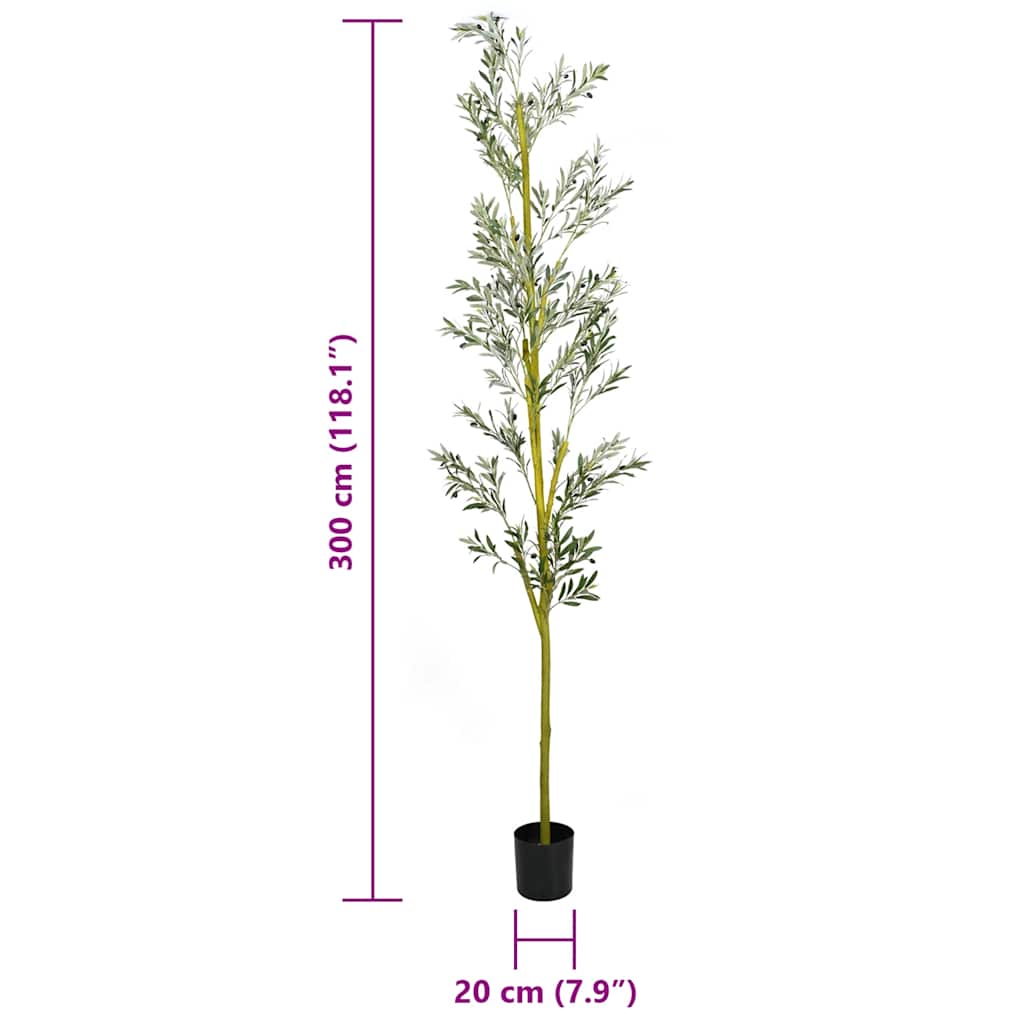 Umjetno stablo masline 1000 listova 300 cm zeleno