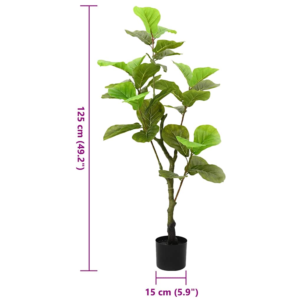 Umjetno stablo fikusa 30 listova 125 cm zeleno