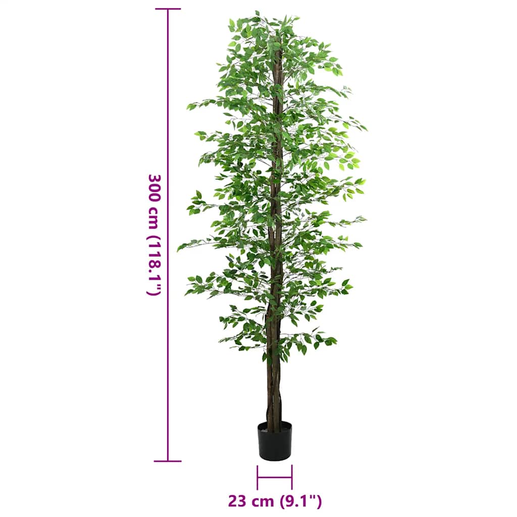 Umjetna biljka ficus 2016 Listovi 300 cm zeleni