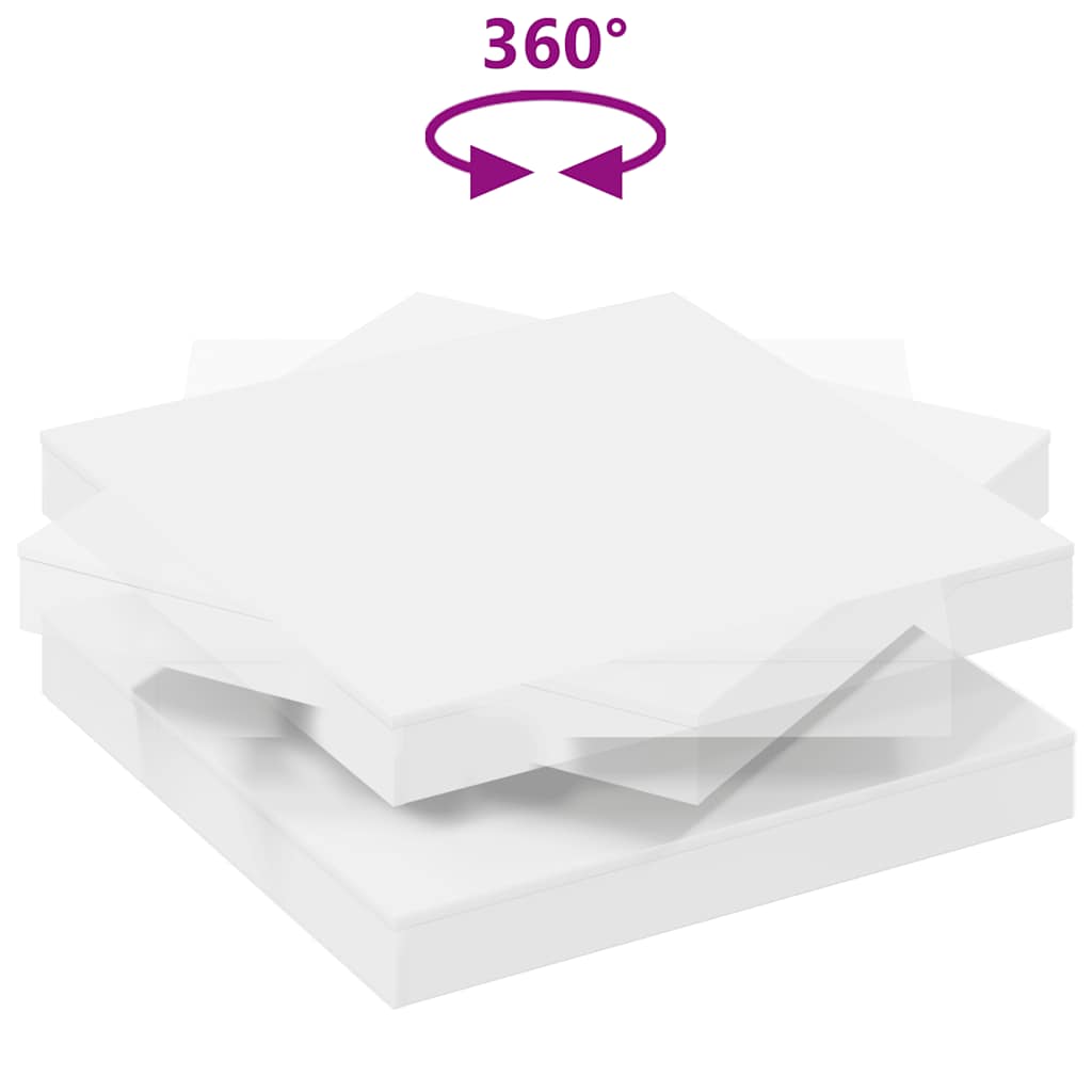 Stol za kavu rotirajući za 360 stupnjeva bijeli 90x90x34,5 cm