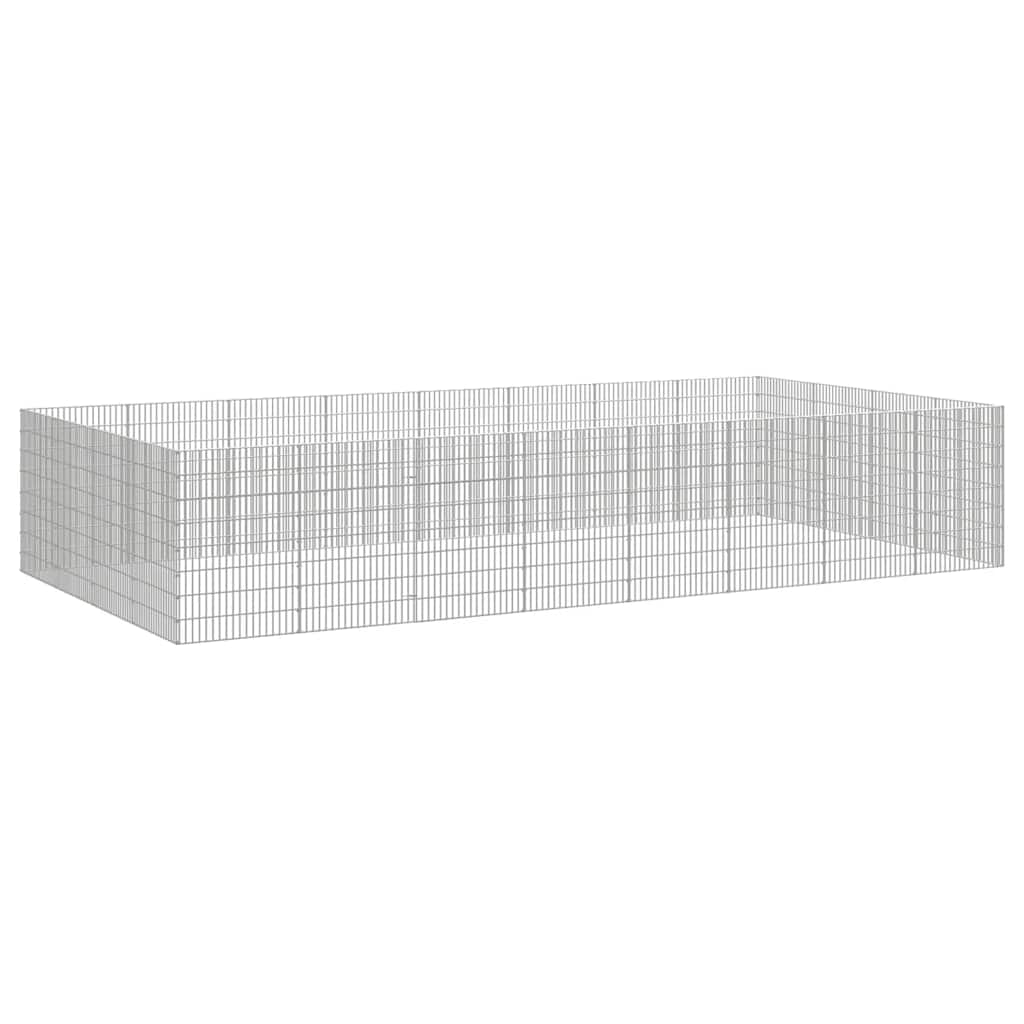 Ograda za životinje s 24 ploča 54 x 80 cm od pocinčanog željeza
