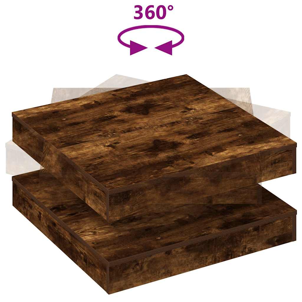 Klub stolić rotirajući za 360 stupnjeva dimljeni hrast 70x70x34,5 cm