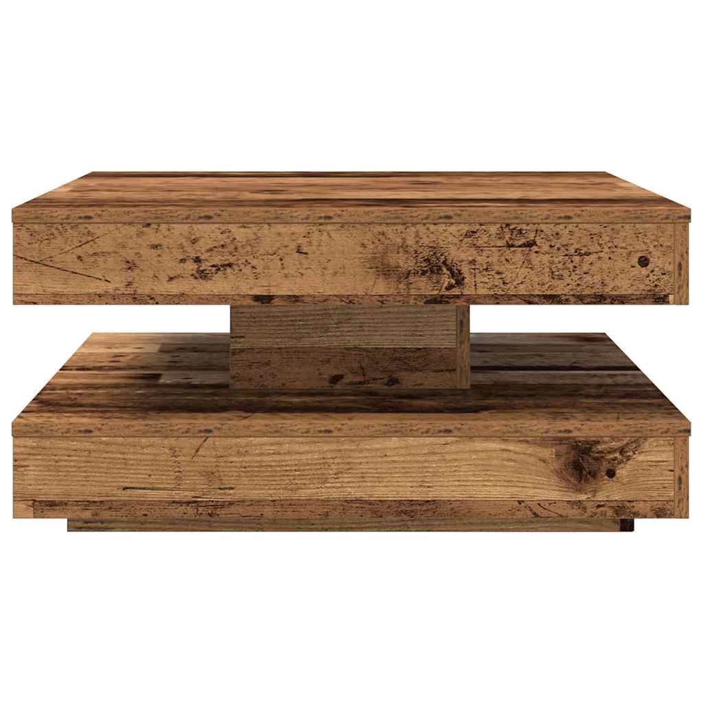 Klub stolić rotirajući za 360 stupnjeva od starog drva 70x70x34,5 cm