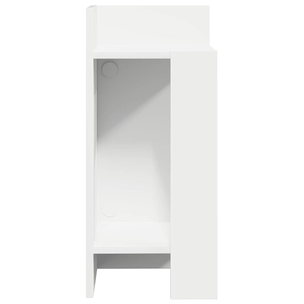 Pomoćni stolić s policom bijeli 25,5x27x60 cm