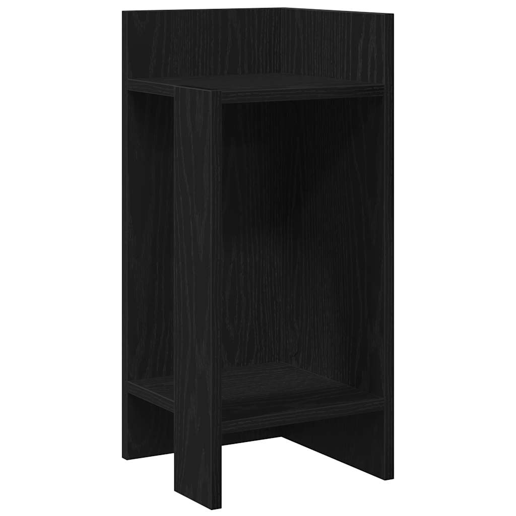 Pomoćni stolići 2 kom s policom crni 25,5x27x60 cm