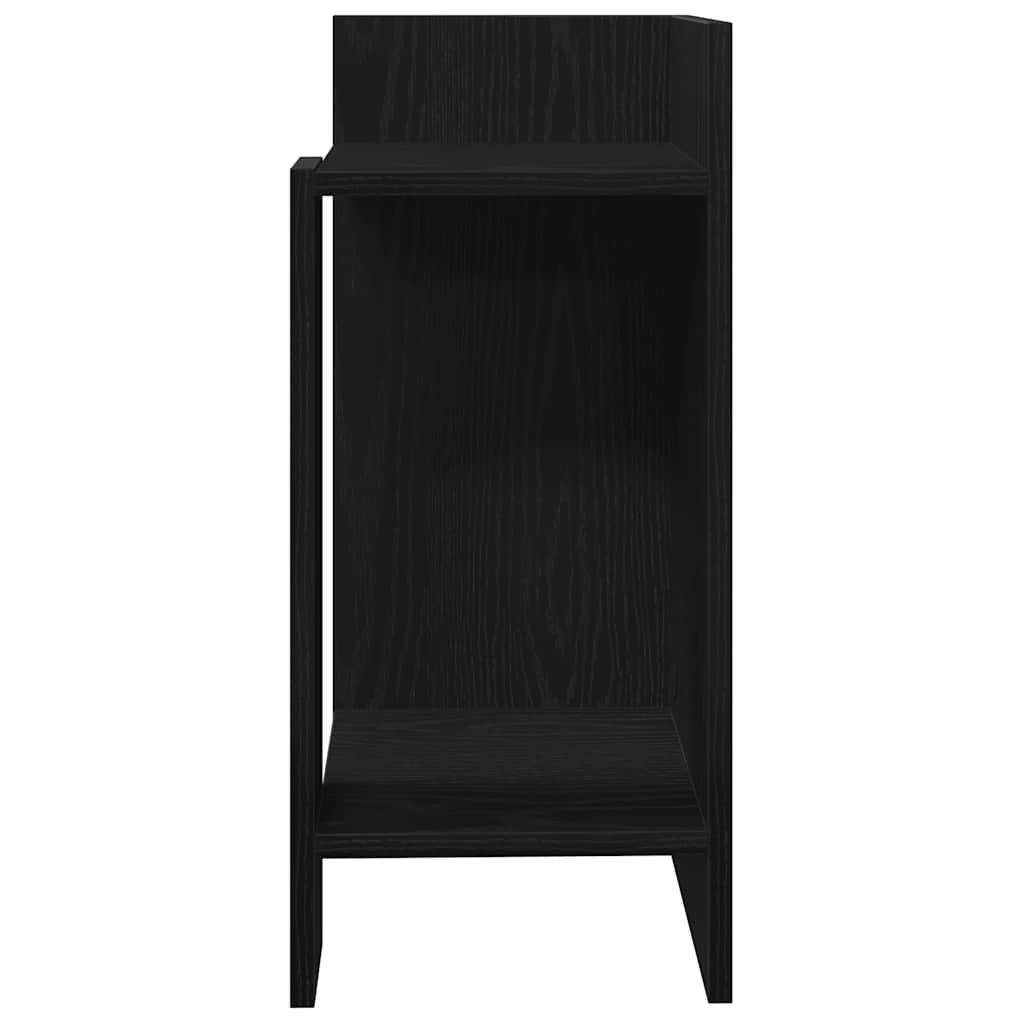 Pomoćni stolići 2 kom s policom crni 25,5x27x60 cm