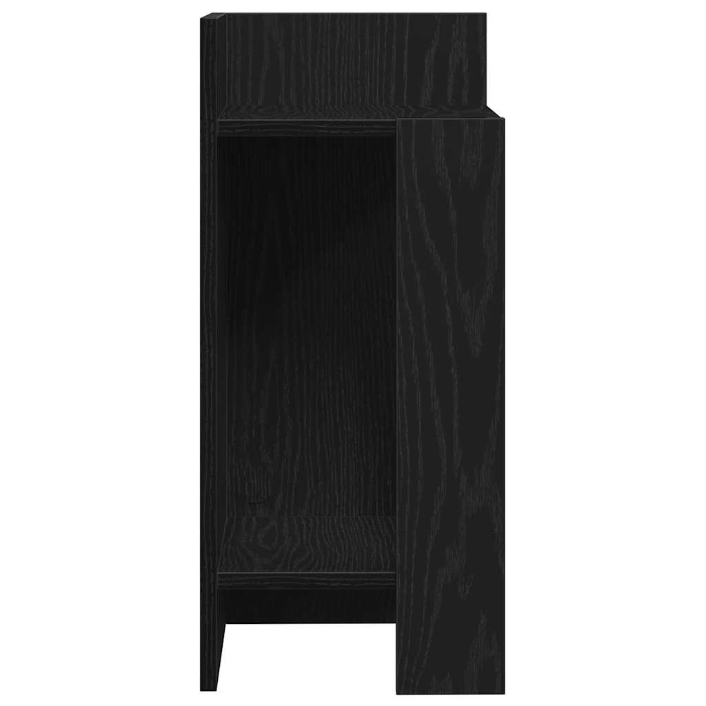 Pomoćni stolići 2 kom s policom crni 25,5x27x60 cm