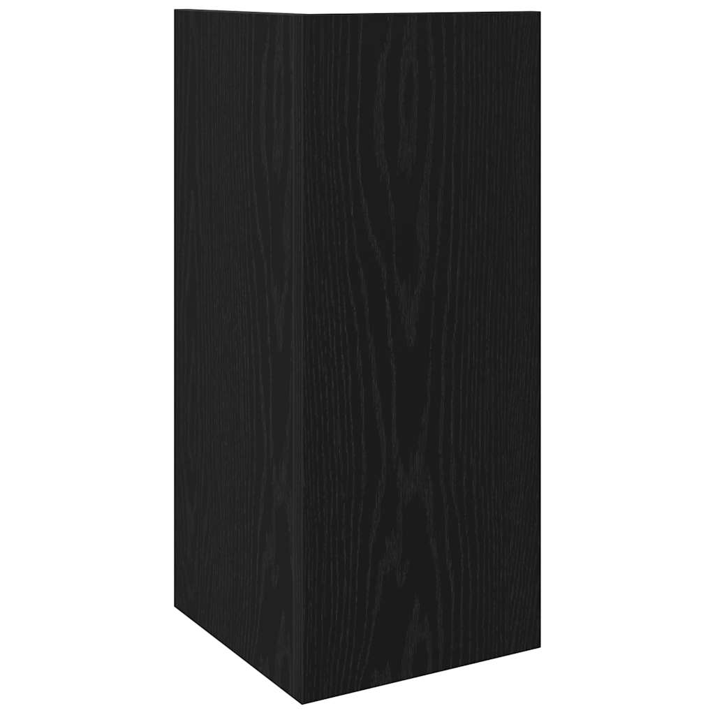 Pomoćni stolići 2 kom s policom crni 25,5x27x60 cm
