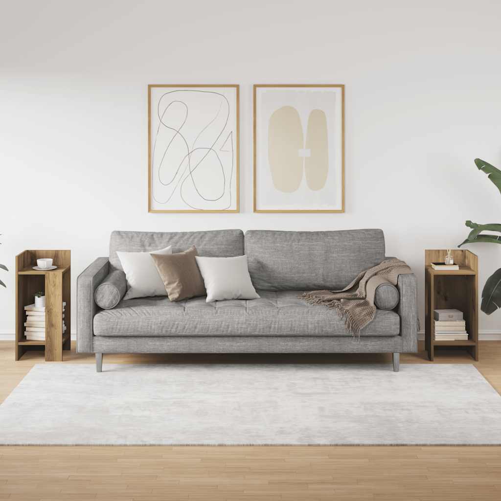 Pomoćni stolići 2 kom s policom boja hrasta 25,5x27x60 cm