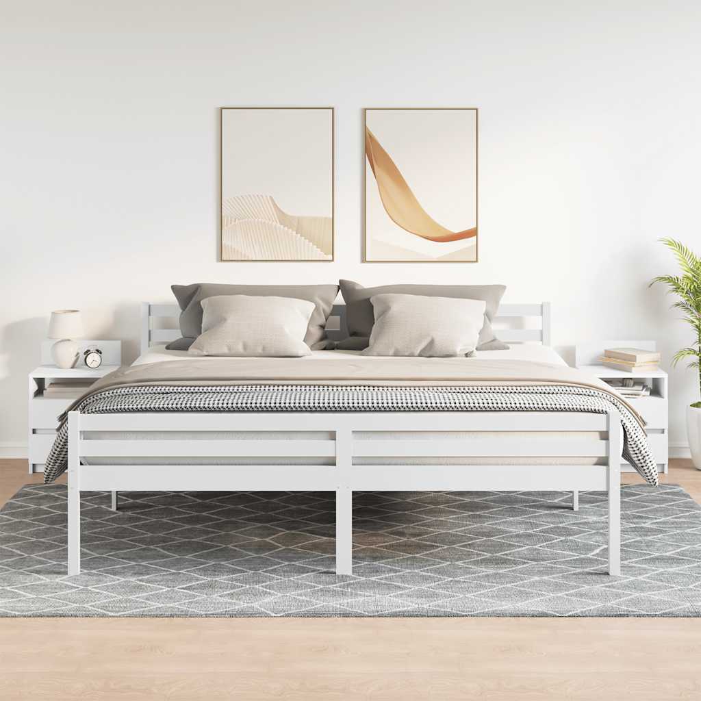 Noćni ormarići 2 kom s 2 ladice bijeli 40x33x60 cm