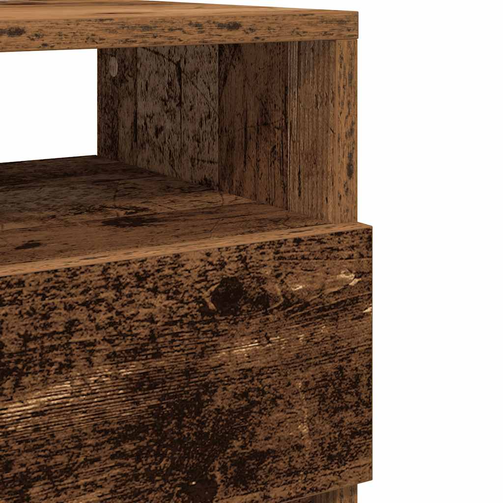 Noćni ormarići 2 kom s 2 ladice staro drvo 40x33x60 cm