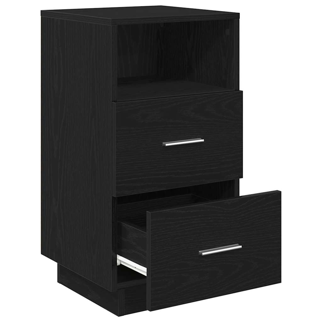 Noćni ormarići 2 kom s 2 ladice crni 36x36x68 cm
