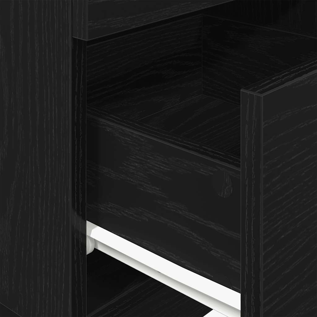 Noćni ormarići 2 kom s 2 ladice crni 36x36x68 cm