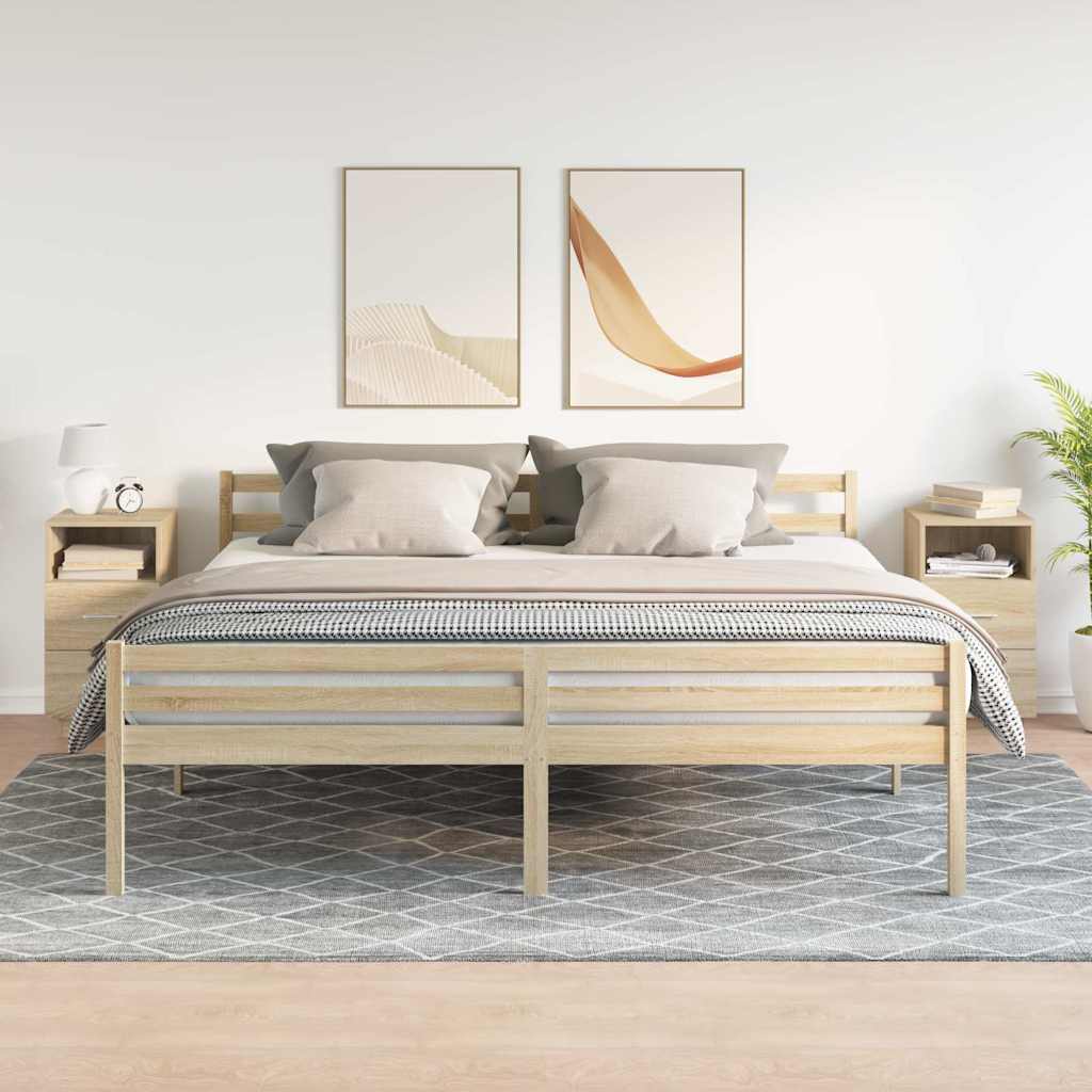 Noćni ormarići 2 kom s 2 ladice sonoma hrast 36x36x68 cm
