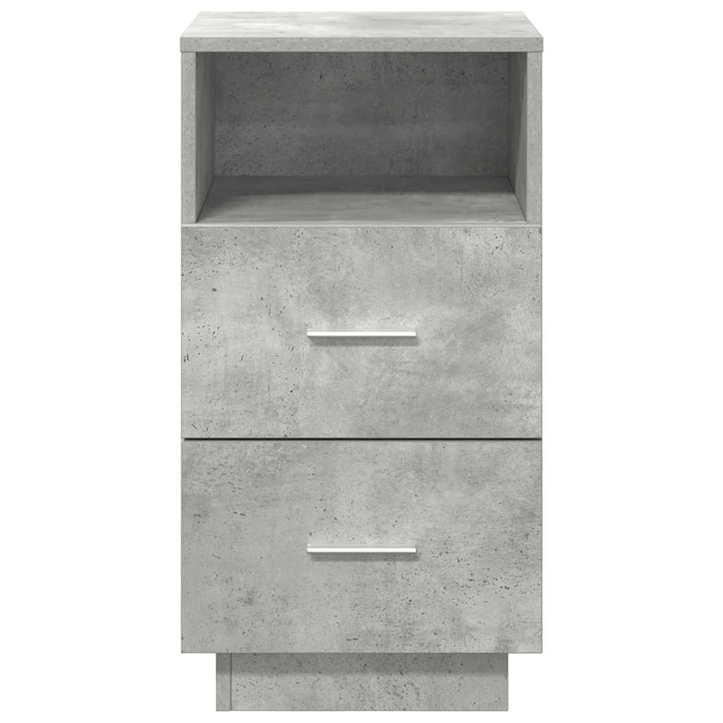 Noćni ormarići 2 kom s 2 ladice beton siva 36x36x68 cm