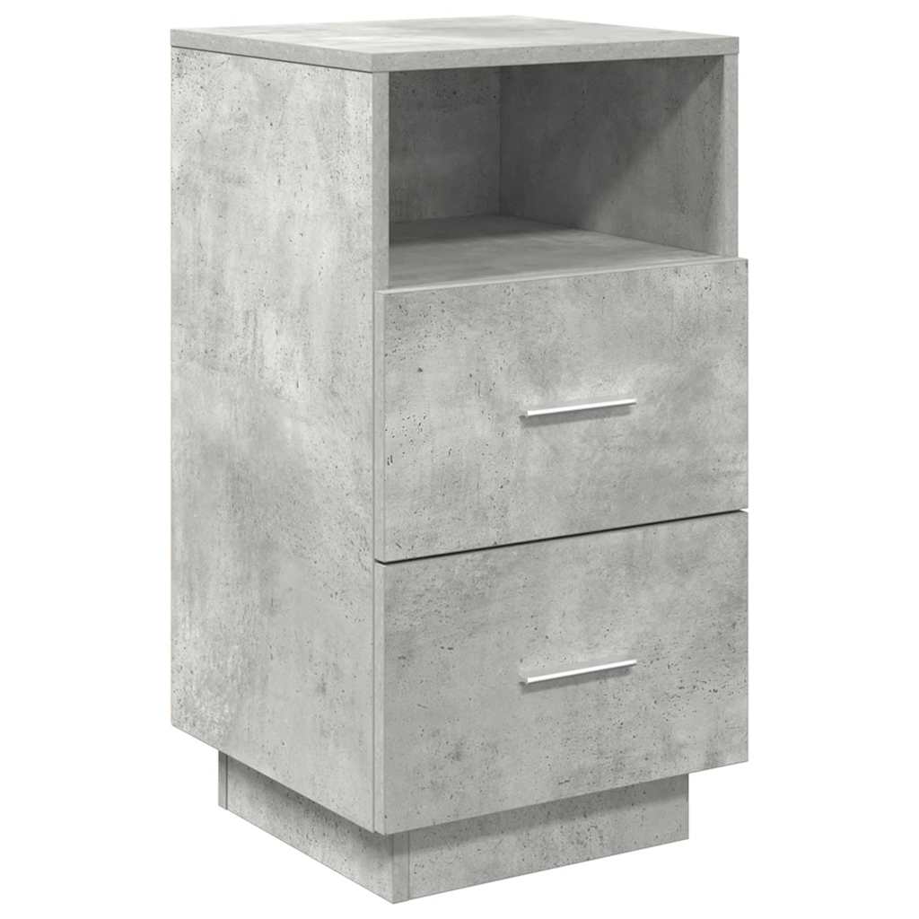 Noćni ormarići 2 kom s 2 ladice beton siva 36x36x68 cm