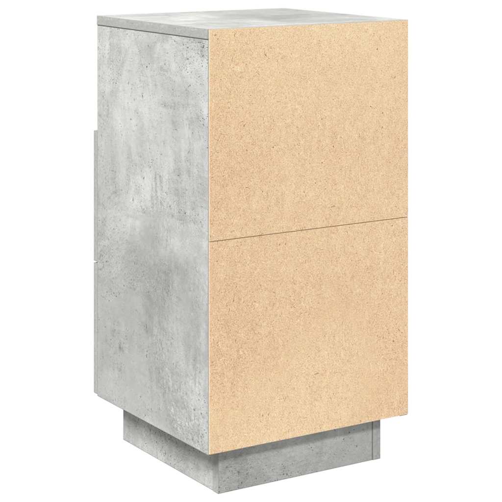 Noćni ormarići 2 kom s 2 ladice beton siva 36x36x68 cm