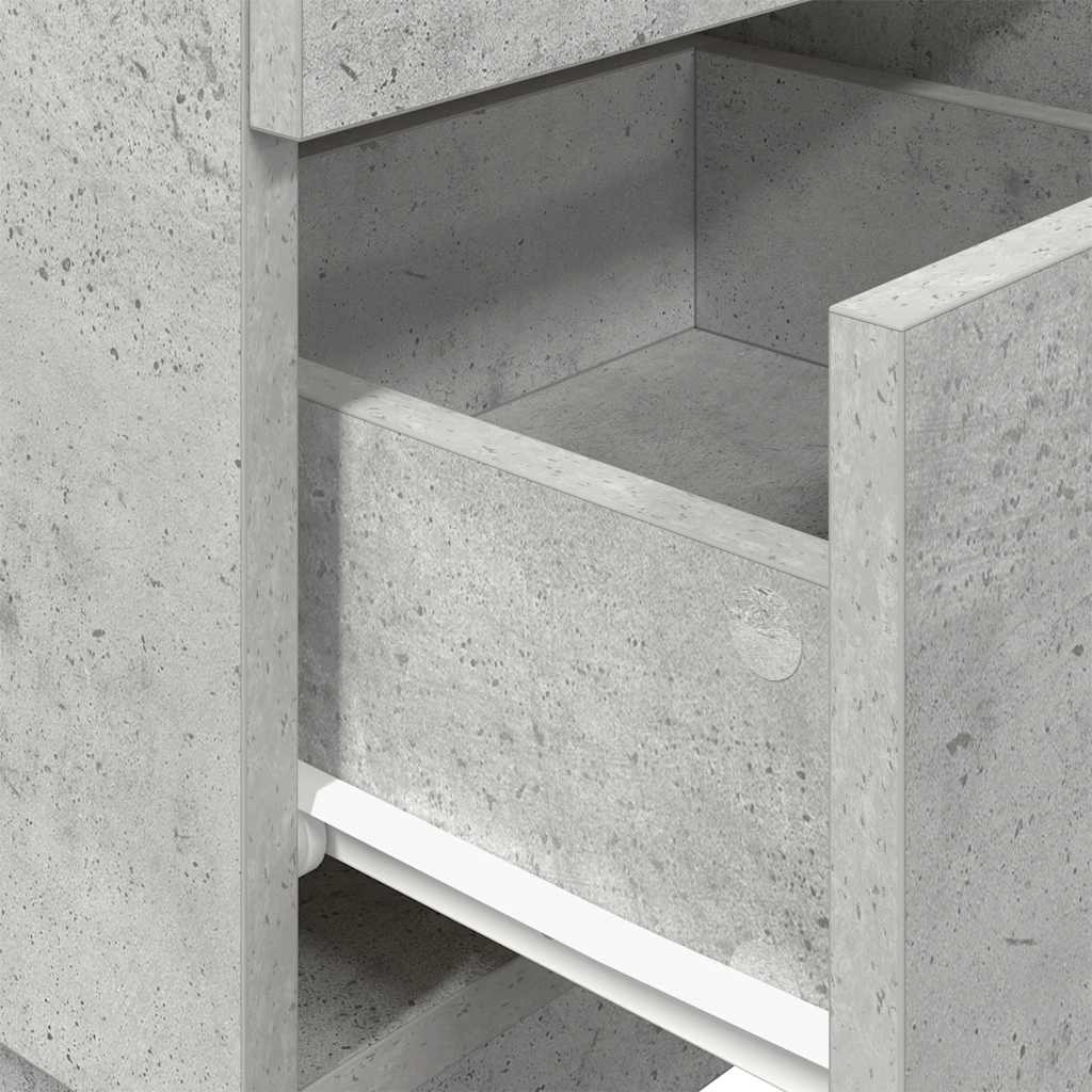 Noćni ormarići 2 kom s 2 ladice beton siva 36x36x68 cm