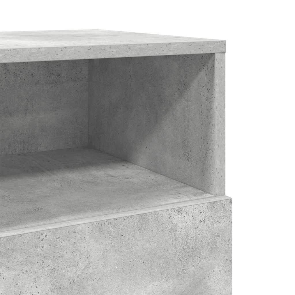 Noćni ormarići 2 kom s 2 ladice beton siva 36x36x68 cm