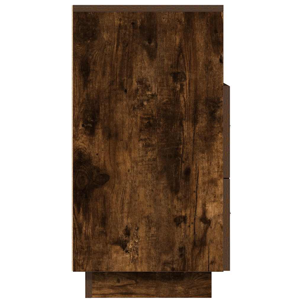 Noćni ormarići 2 kom s 2 ladice dimljeni hrast 36x36x68 cm