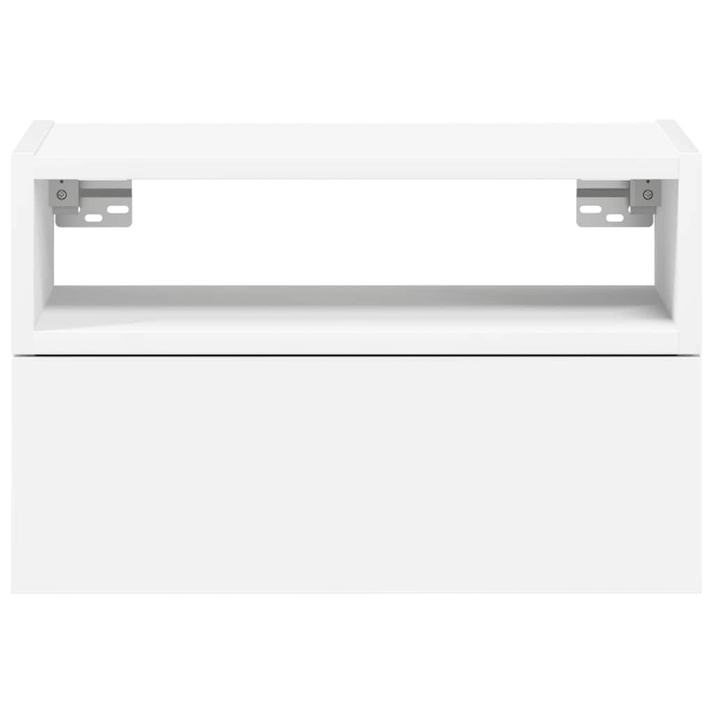 Zidni noćni ormarići 2 kom bijeli 45x26x28,5 cm