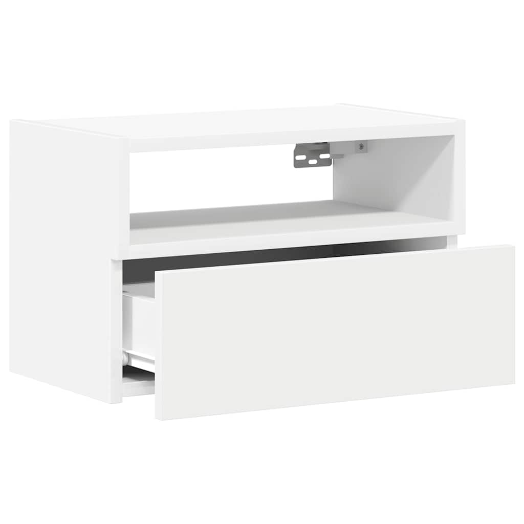 Zidni noćni ormarići 2 kom bijeli 45x26x28,5 cm