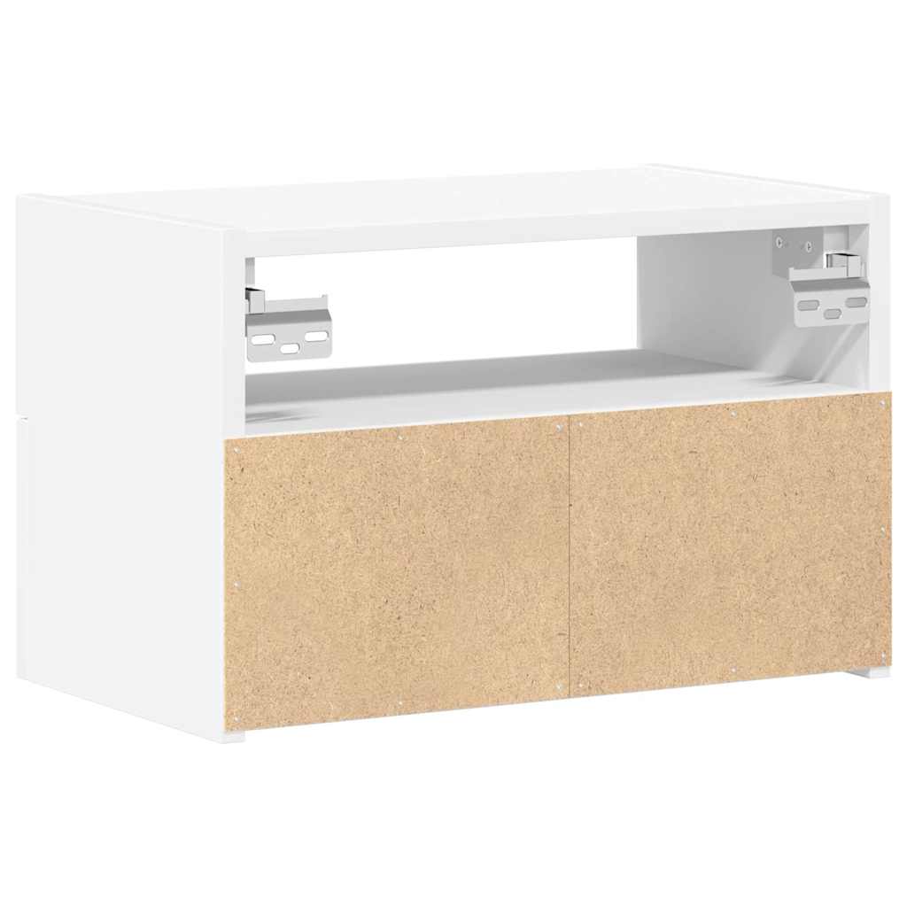 Zidni noćni ormarići 2 kom bijeli 45x26x28,5 cm