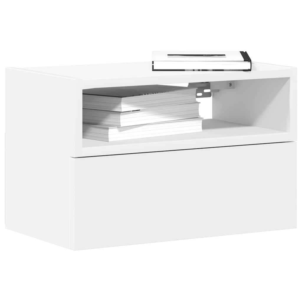 Zidni noćni ormarići 2 kom bijeli 45x26x28,5 cm