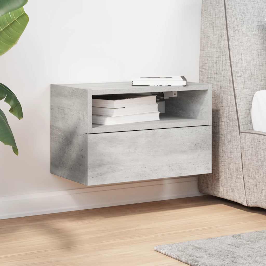 Zidni noćni ormarić beton siva 45x26x28,5 cm