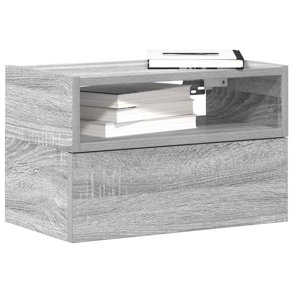 Zidni noćni ormarić siva sonoma 45x26x28,5 cm