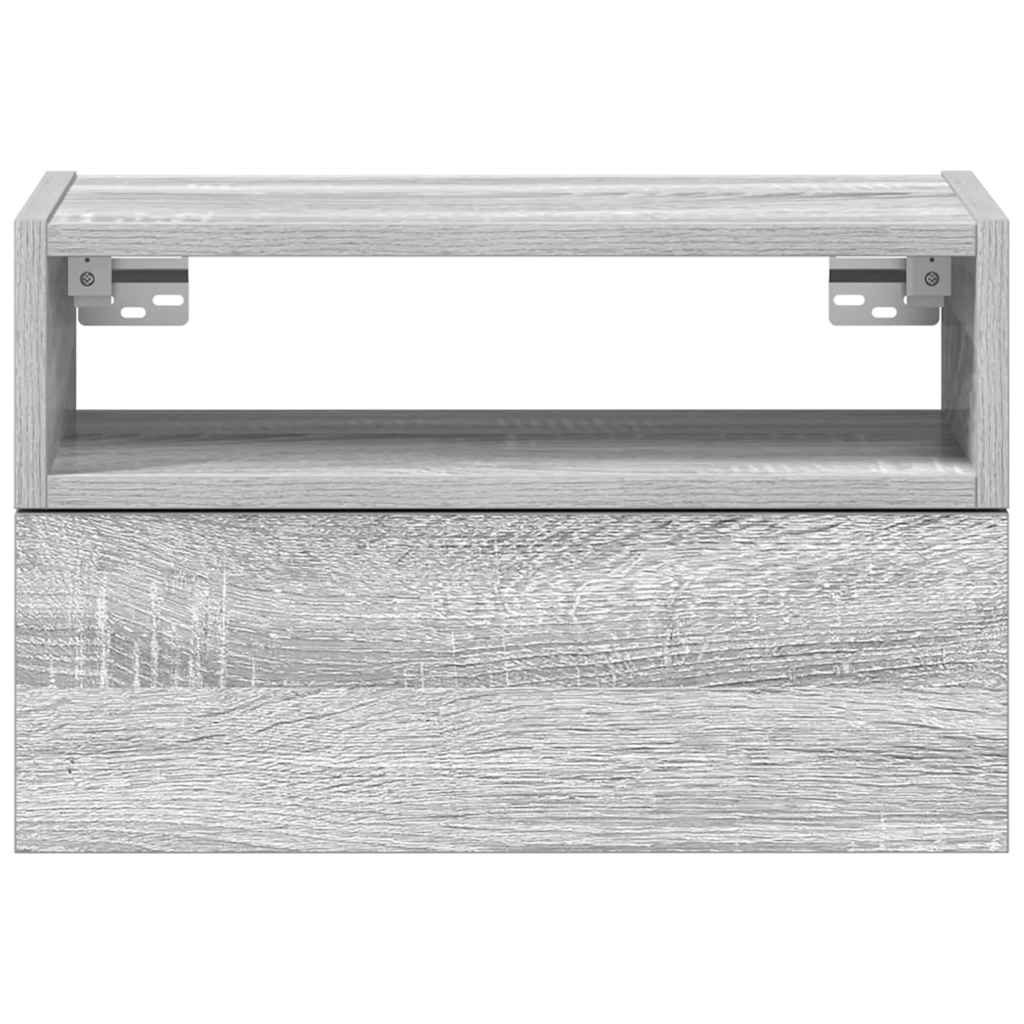 Zidni noćni ormarići 2 kom siva sonoma 45x26x28,5 cm