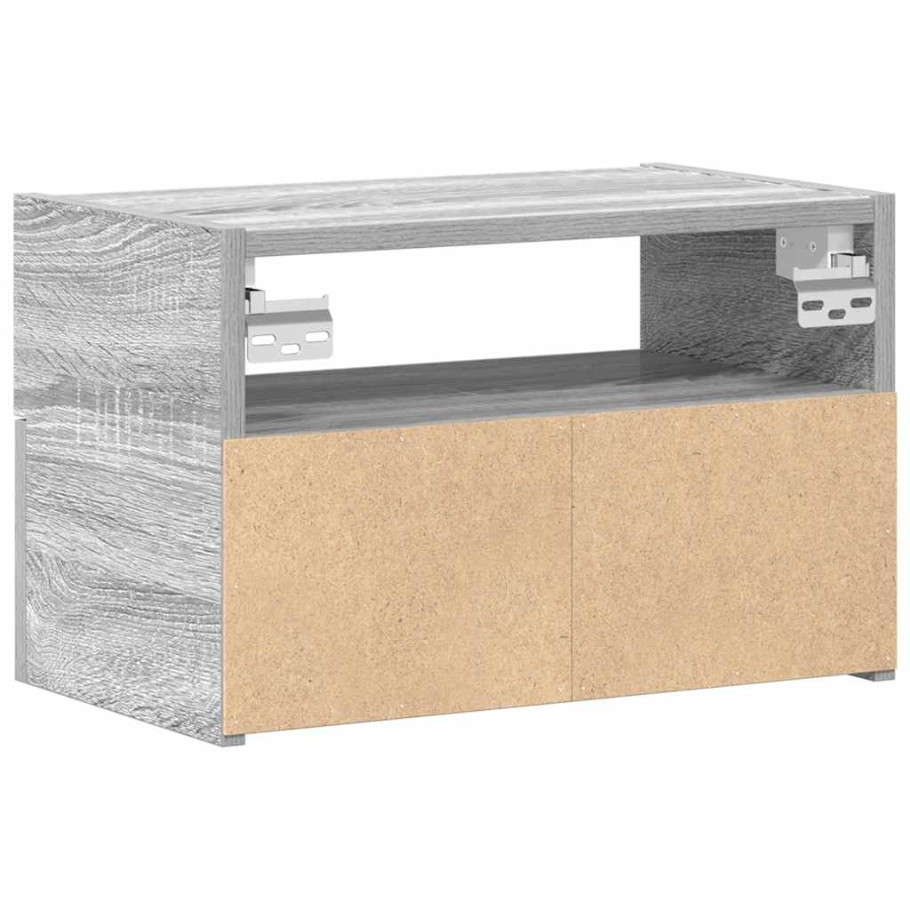 Zidni noćni ormarići 2 kom siva sonoma 45x26x28,5 cm