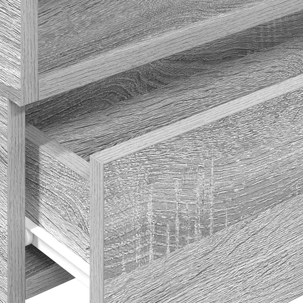 Zidni noćni ormarići 2 kom siva sonoma 45x26x28,5 cm