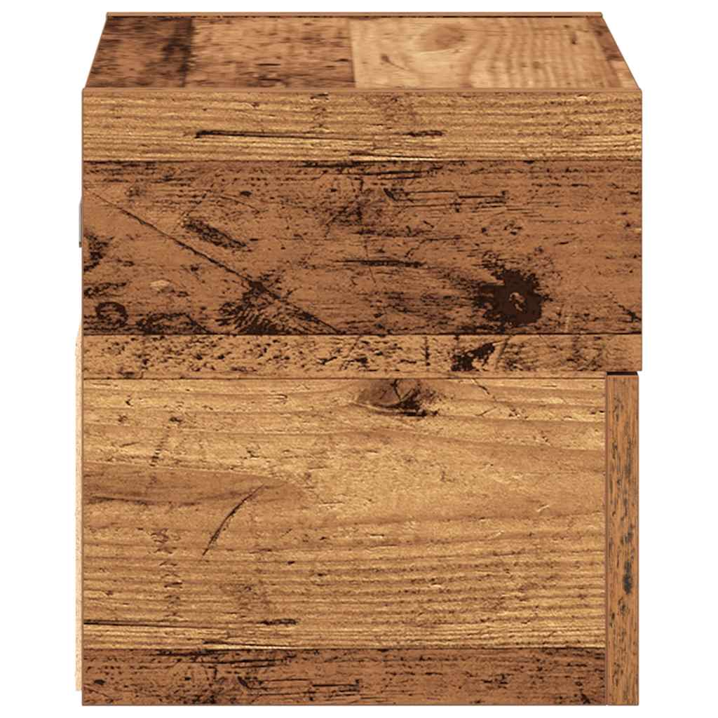 Zidni noćni ormarić staro drvo 45x26x28,5 cm