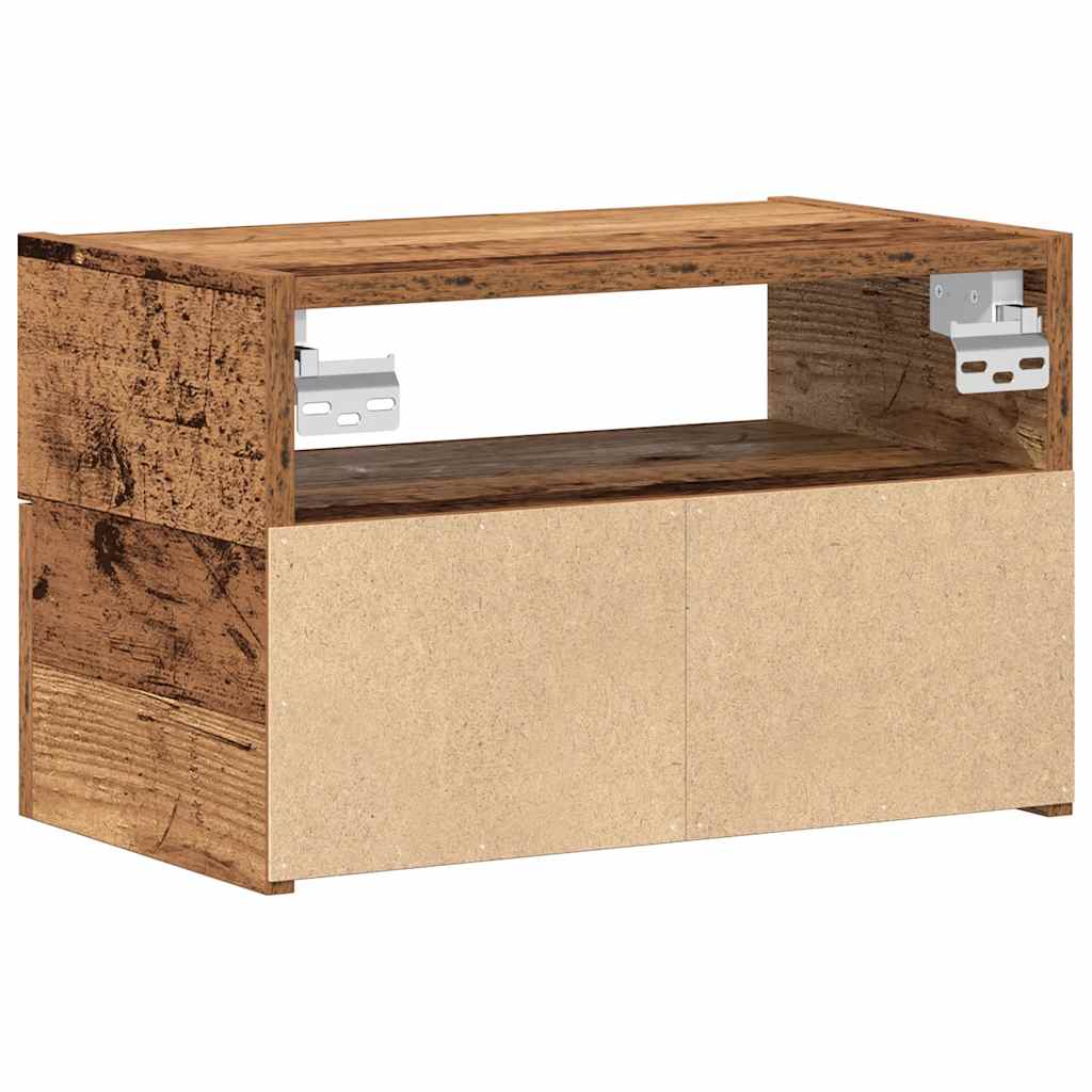 Zidni noćni ormarić staro drvo 45x26x28,5 cm