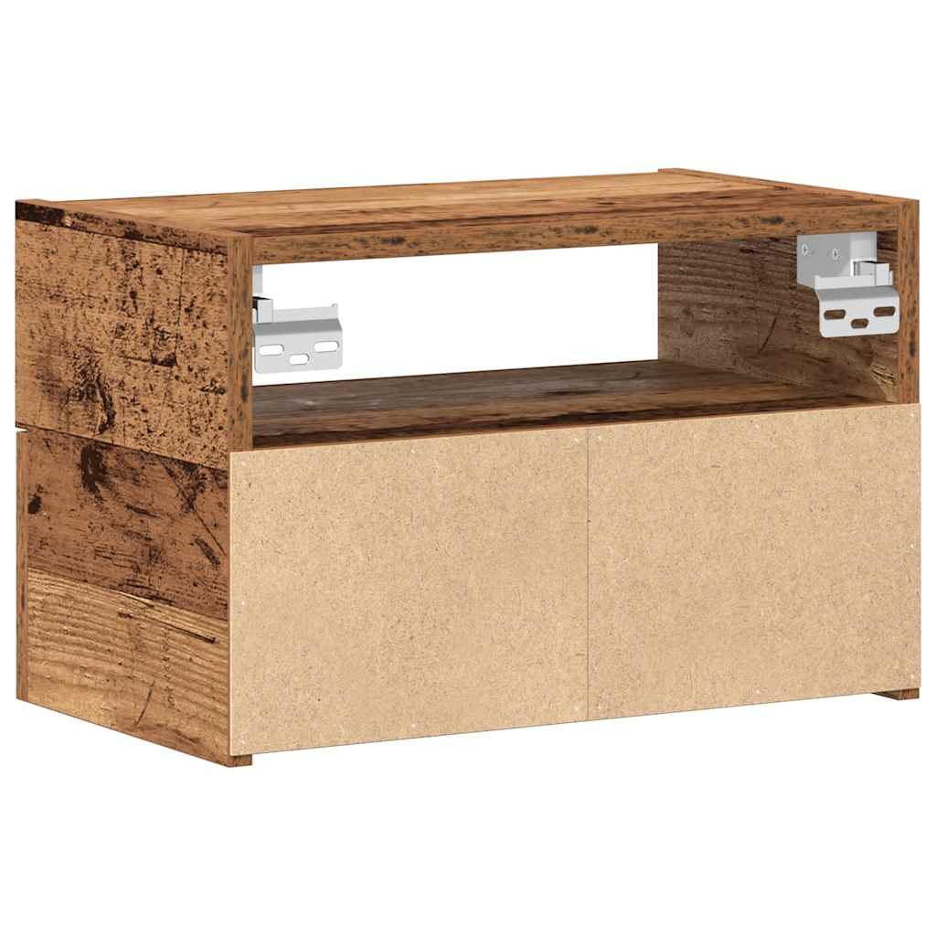 Zidni noćni ormarići 2 kom staro drvo 45x26x28,5 cm