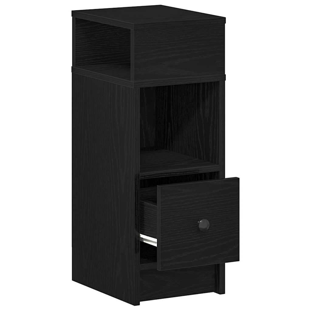 Noćni ormarići 2 kom s ladicom crni 25x31x66 cm