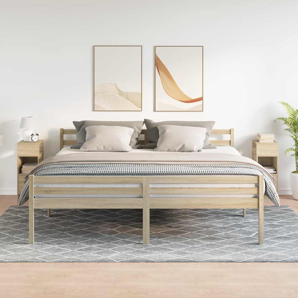 Noćni ormarići 2 kom s ladicom sonoma hrast 25x31x66 cm