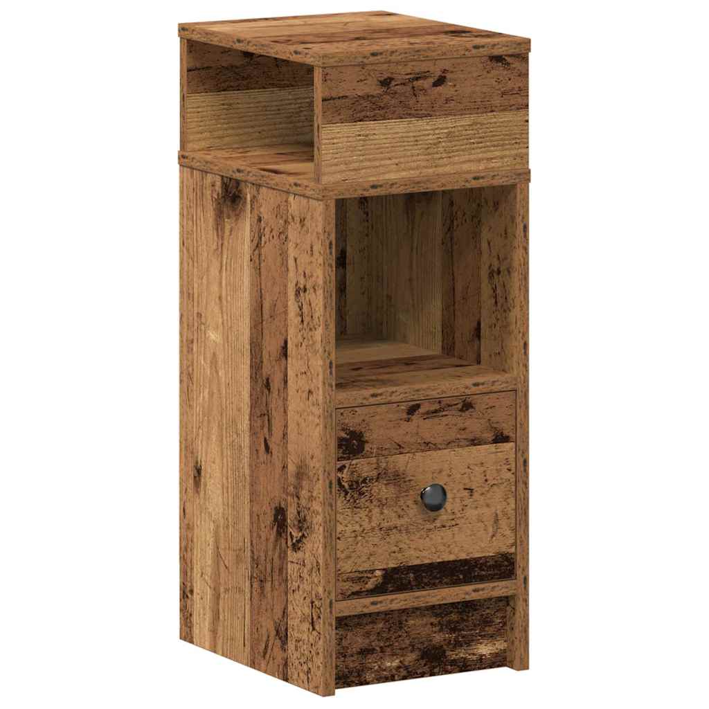 Noćni ormarići 2 kom s ladicama staro drvo 25x31x66 cm