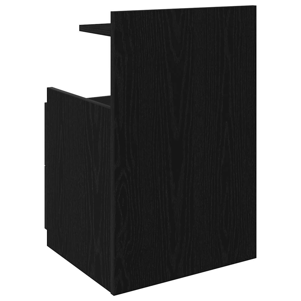 Noćni ormarići 2 kom s 2 ladice crne boje 40x36,5x62 cm