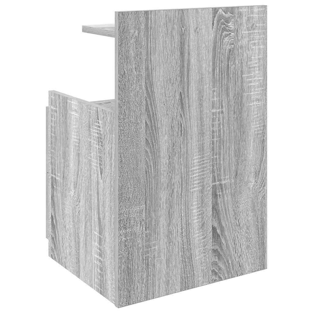 Noćni ormarići 2 kom s 2 ladice sivi Sonoma 40x36,5x62 cm