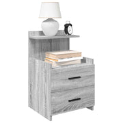 Noćni ormarići 2 kom s 2 ladice sivi Sonoma 40x36,5x62 cm