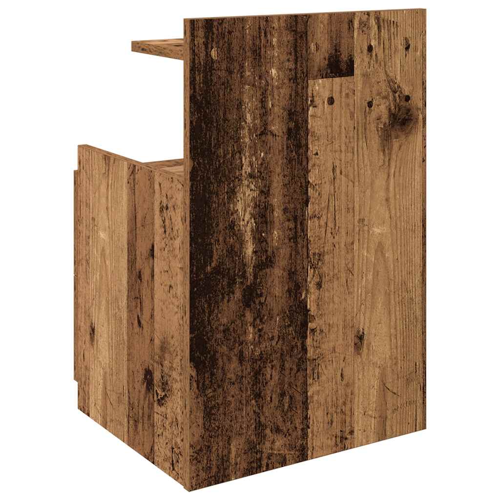 Noćni ormarići 2 kom s 2 ladice staro drvo 40x36,5x62 cm
