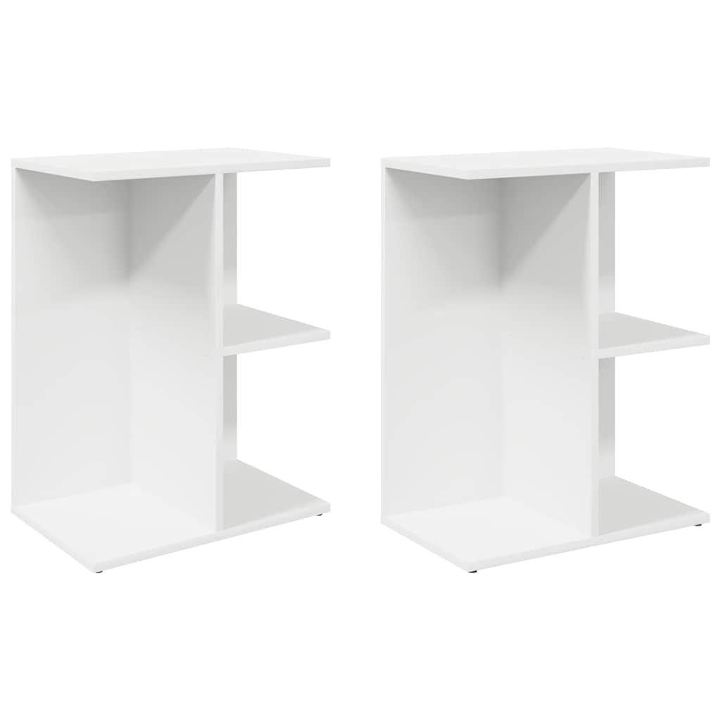 Noćni ormarići 2 kom bijeli 46,5x29x61 cm konstruiranog drva
