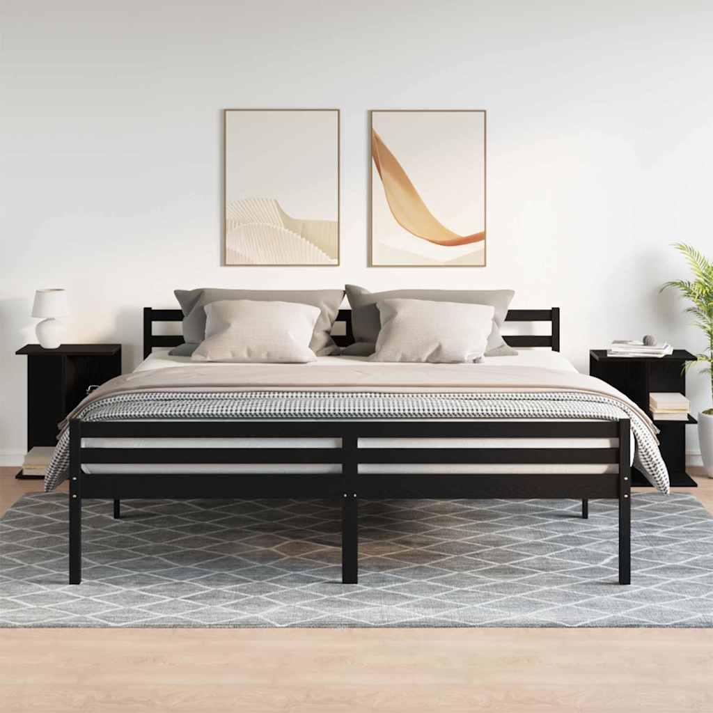 Noćni ormarići 2 kom crni hrast 46,5x29x61cm konstruiranog drva