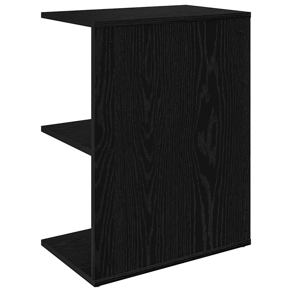 Noćni ormarići 2 kom crni hrast 46,5x29x61cm konstruiranog drva