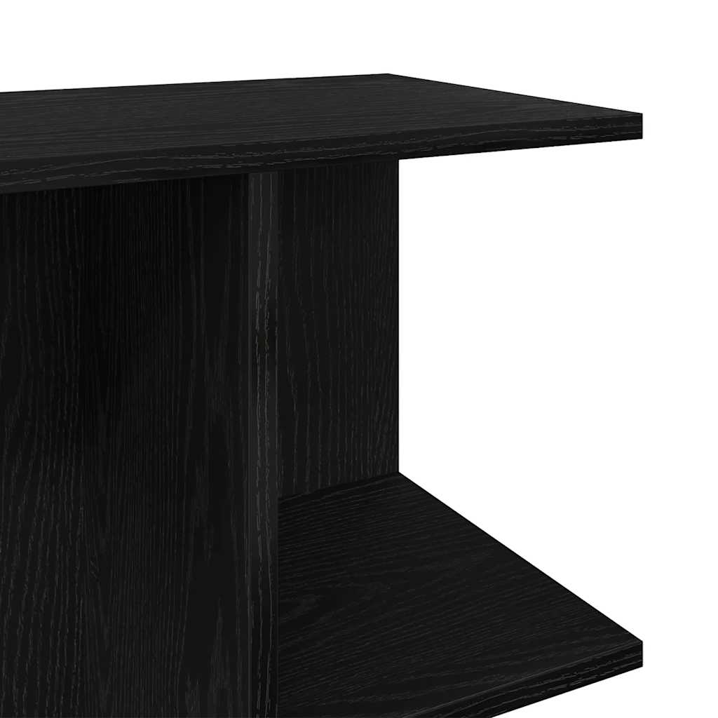 Noćni ormarići 2 kom crni hrast 46,5x29x61cm konstruiranog drva