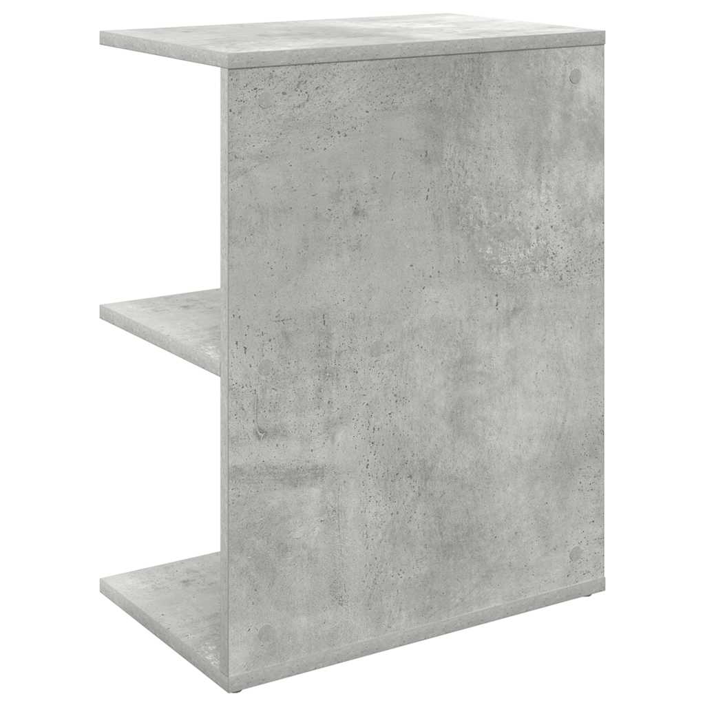 Noćni ormarić beton siva 46,5x29x61 cm konstruiranog drva