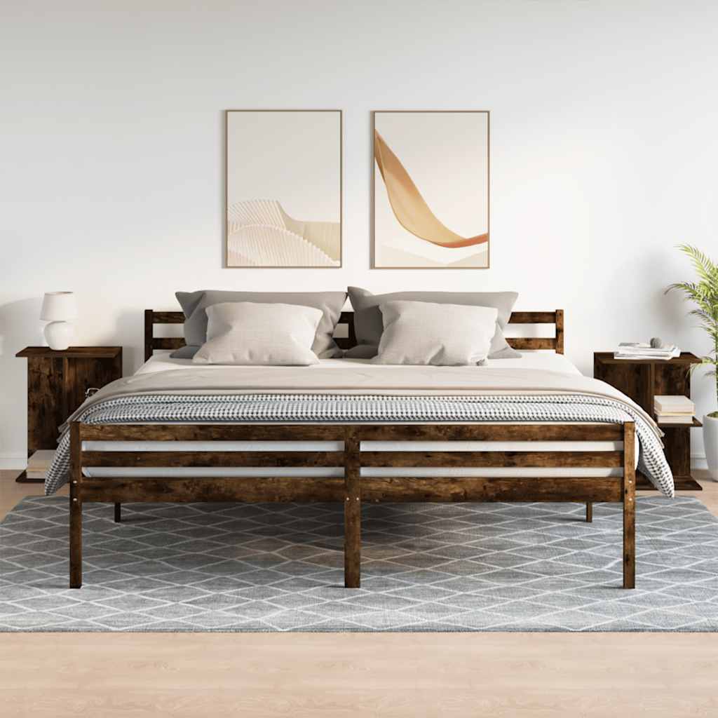 Noćni ormarići 2 kom dimljeni hrast 46,5x29x61 cm