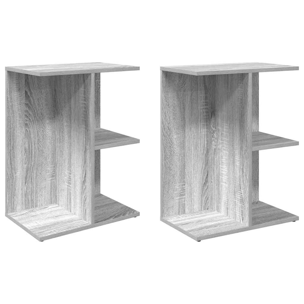 Noćni ormarići 2kom siva sonoma 46,5x29x61cm konstruiranog drva